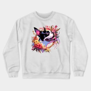 Boston Terrier Joyful Mothers Day Dog Mom Gift Crewneck Sweatshirt